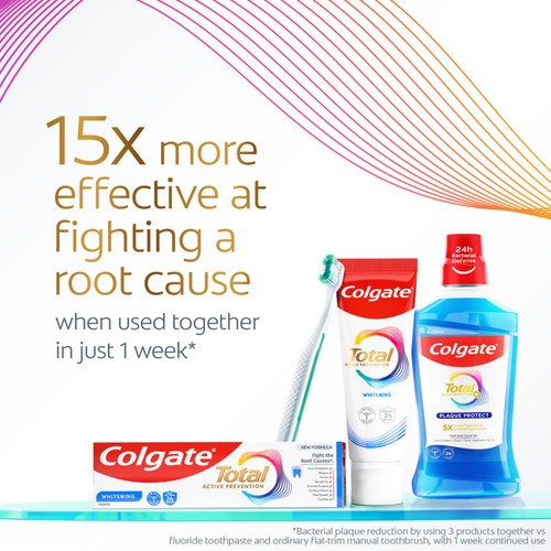 Colgate Total Active Prevention Teeth Whitening Toothpaste Pump 100ml thumbnail 5