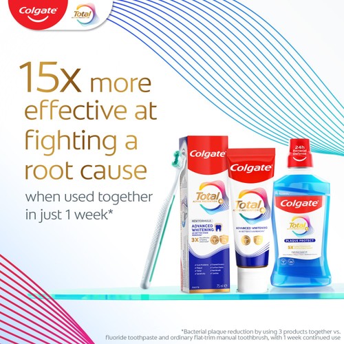 Colgate Total Active Prevention + Advanced Teeth Whitening Toothpaste 75ml thumbnail 4