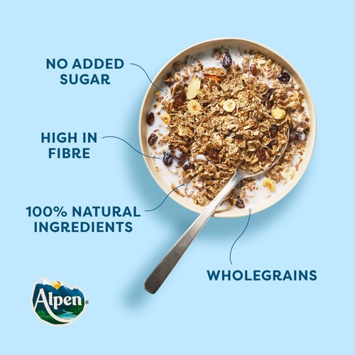 Alpen No Added Sugar Muesli Breakfast Cereal 950g thumbnail 2