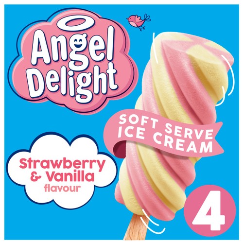 Angel Delight Strawberry & Vanilla Ice Cream Sticks 