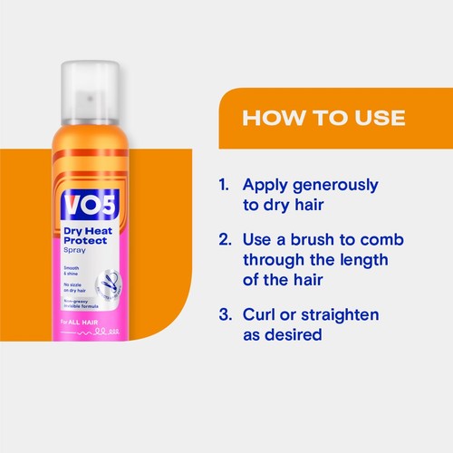 VO5 Dry Heat Protect Spray 200ml thumbnail 3