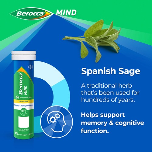 Berocca Mind Citrus 15 Tablets thumbnail 5