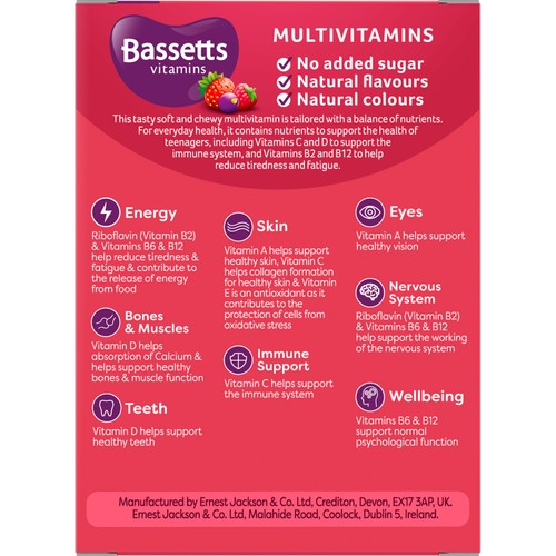 Bassetts 12-18 Multivitamins Summer Berries 30 Gummies thumbnail 3