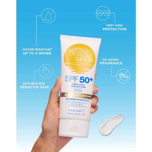 Bondi Sands Sunscreen Lotion SPF 50+ Fragrance Free 150ml thumbnail 3