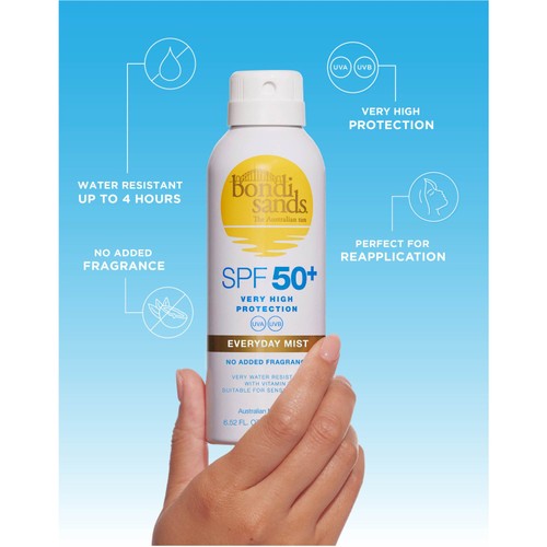 Bondi Sands SPF 50+ Fragrance Free Sunscreen Aerosol Mist 160ml thumbnail 2