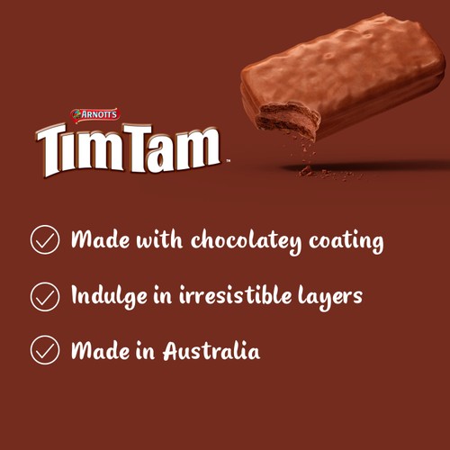 Arnotts Tim Tam Milk Chocolatey Biscuits Original 9 Pack thumbnail 3