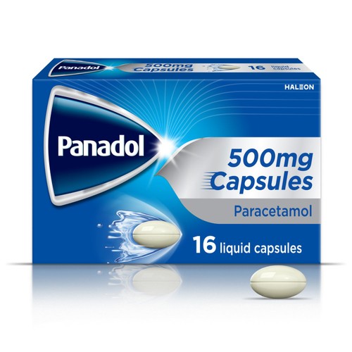 Panadol Paracetamol 500mg Liquid Capsules 16 Capsules