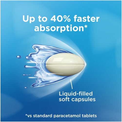 Panadol Paracetamol 500mg Liquid Capsules 16 Capsules thumbnail 2