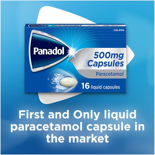 Panadol Paracetamol 500mg Liquid Capsules 16 Capsules thumbnail 4