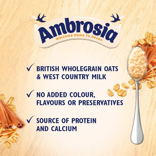 Ambrosia Ready to Eat Porridge Oat Cereal Pot Cinnamon 210g thumbnail 4
