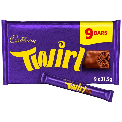Cadbury Twirl Milk Chocolate 9 Pack Multipack