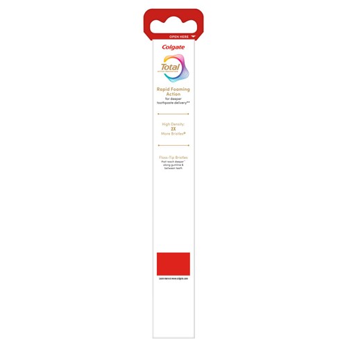 Colgate Total Foaming Clean Medium Manual Toothbrush thumbnail 2