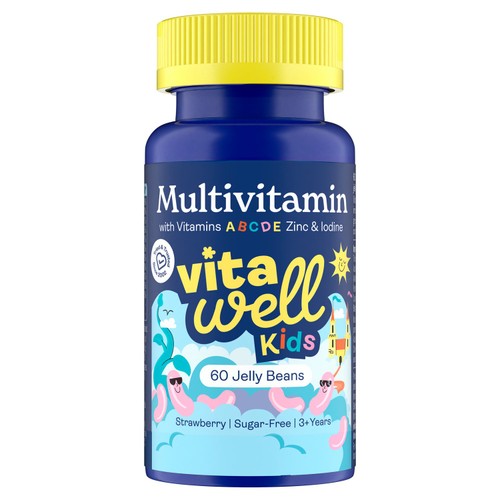 Vitawell Kids Multivitamin Strawberry Jelly Beans 60 Jelly Beans
