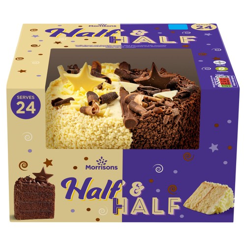 Morrisons Half And Half Celebration Cake Serves 24