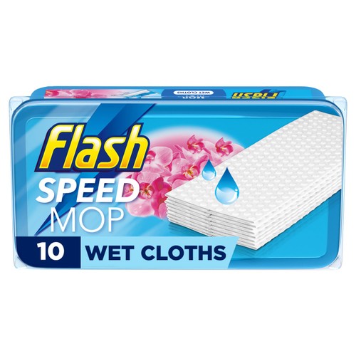 Flash Wild Orchid Speedmop Wet Cloth Refills   10 Pack