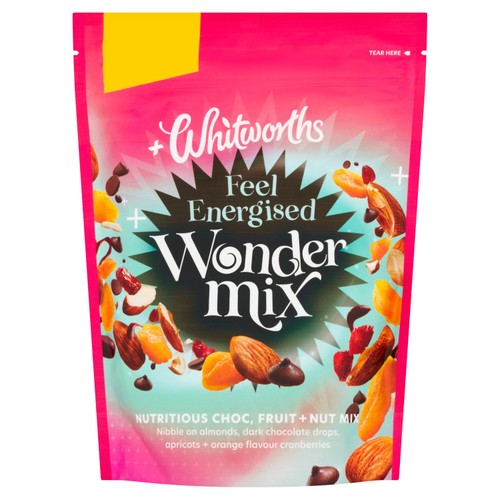 Whitworths Wonder Mix Feel Energised Chocolate Fruit & Nut Mix    200g