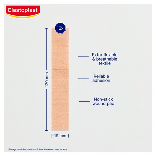 Elastoplast Finger Strips 120mm x 19mm Tan   16 Plasters thumbnail 2