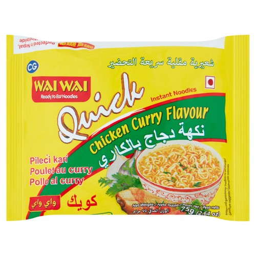 Wai Wai Chicken Curry Flavoured Noodles   75g