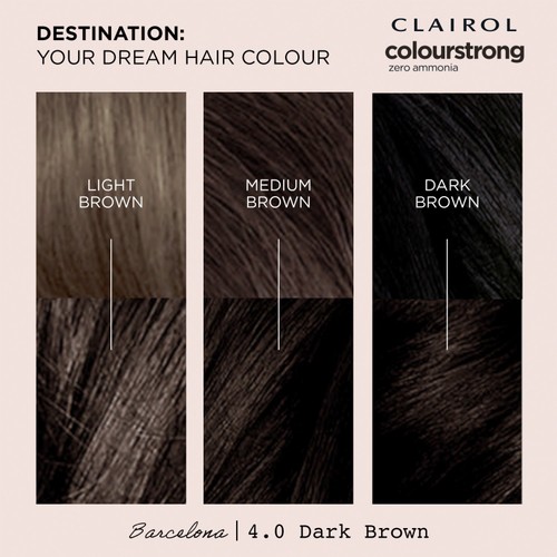 Clairol Colour Strong Permanent Hair Dye 4.0 Dark Brown thumbnail 5