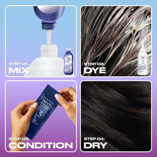 Clairol Nice'N Easy Tone+Gloss Semi Permanent Hair Dye - 200/83 Black thumbnail 3