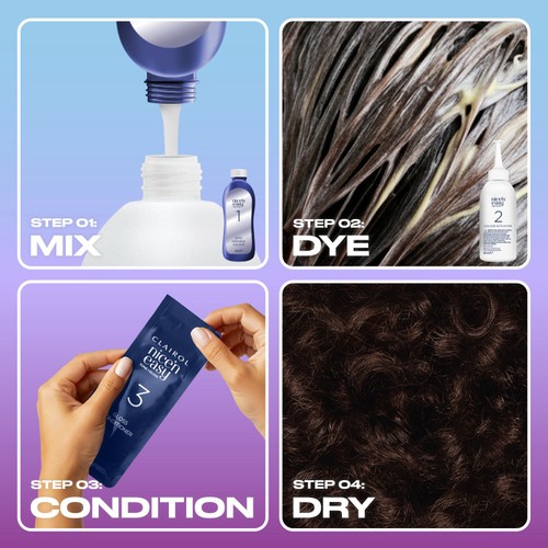 Clairol Nice'N Easy Tone+Gloss Semi Permanent Hair Dye 300/84 Darkest Brown thumbnail 4