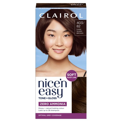 Clairol Nice'N Easy Tone+Gloss Semi Permanent Hair Dye Dark Warm Brown