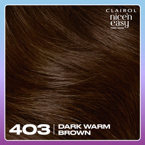Clairol Nice'N Easy Tone+Gloss Semi Permanent Hair Dye Dark Warm Brown thumbnail 2