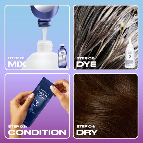 Clairol Nice'N Easy Tone+Gloss Semi Permanent Hair Dye Dark Warm Brown thumbnail 3