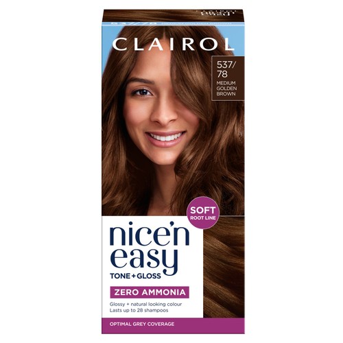 Clairol Nice'n Easy Tone+Gloss Semi Permanent Hair Dye Medium Golden Brown