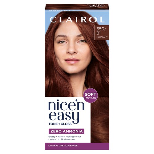 Clairol Nice'N Easy Tone+Gloss Semi Permanent Hair Dye - 550/81 Mahogany