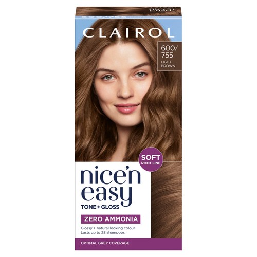 Clairol Nice'N Easy Tone+Gloss Semi Permanent Hair Dye 600/755 Light Brown