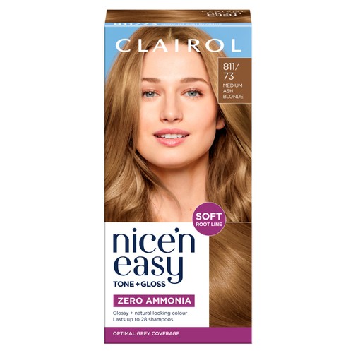 Clairol Nice'N Easy Tone+Gloss Semi Permanent Hair Dye Medium Ash Blonde