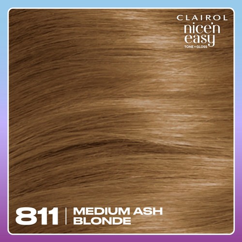 Clairol Nice'N Easy Tone+Gloss Semi Permanent Hair Dye Medium Ash Blonde thumbnail 2