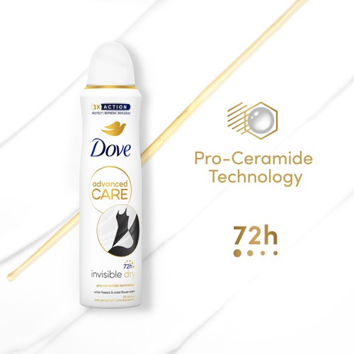 Dove For Women Anti Perspirant Invisible Dry 150ml thumbnail 3
