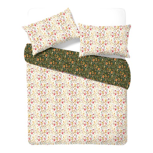 Nutmeg Home Easy Care Floral Meadow Duvet Set Double
