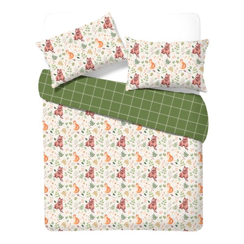 Nutmeg Home Easy Care Woodland Escape Duvet Set Double