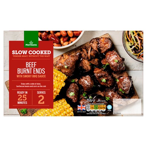 Morrisons British Slow Cooked BBQ Beef Burnt Ends 352g