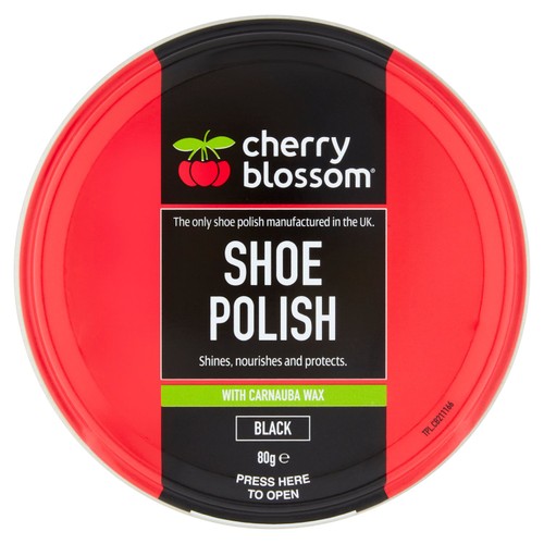Cherry Blossom Black Shoe Polish  80g
