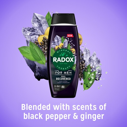 Radox Feel Recovered Male Shower Gel & Shampoo   450ml thumbnail 5