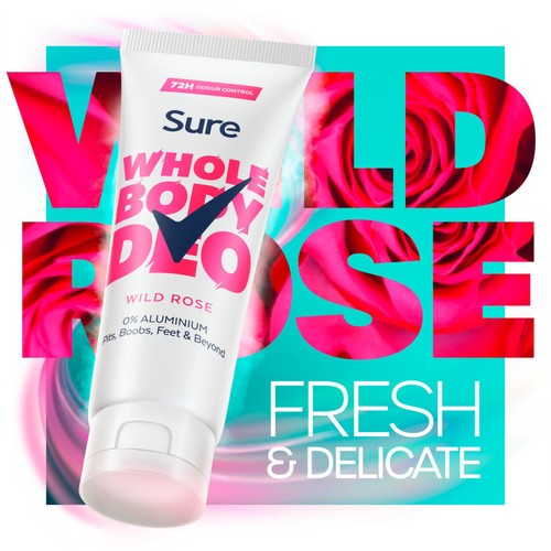 Sure Women Wild Rose Whole Body Deodorant Cream 72h Odour Control   75ml thumbnail 9