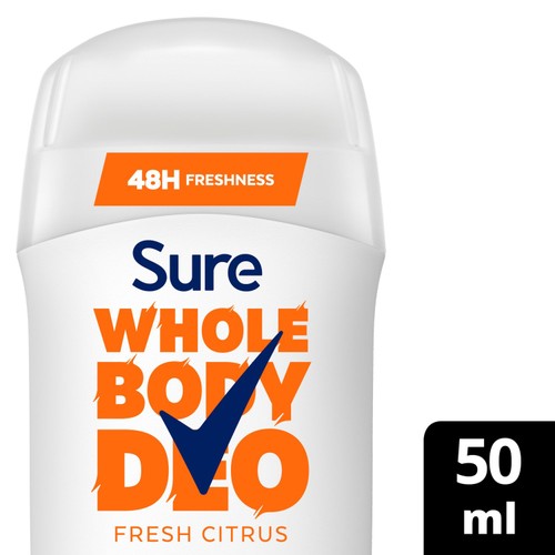 Sure Women Fresh Citrus Whole Body Deodorant Stick 48h Odour Control 50ml