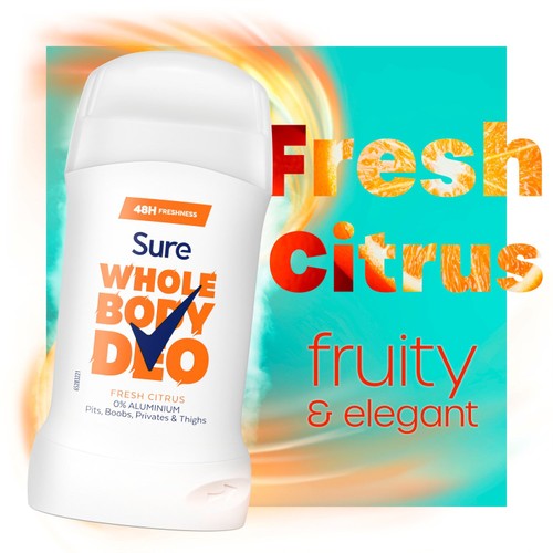 Sure Women Fresh Citrus Whole Body Deodorant Stick 48h Odour Control   50ml thumbnail 4