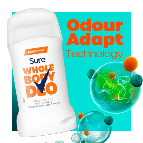 Sure Women Fresh Citrus Whole Body Deodorant Stick 48h Odour Control   50ml thumbnail 5