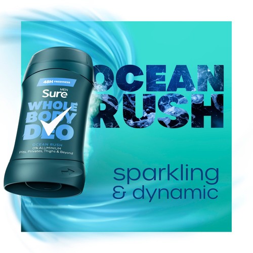 Sure Men Ocean Rush Whole Body Deodorant Stick 48h Odour Control   50ml thumbnail 4