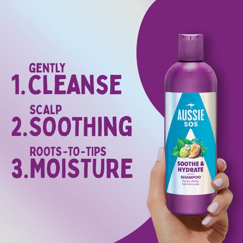 Aussie Soothe & Hydrate Shampoo 300ml thumbnail 4