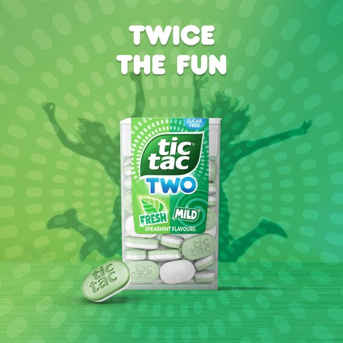 Tic Tac Two Spearmint Sweets  38.5g