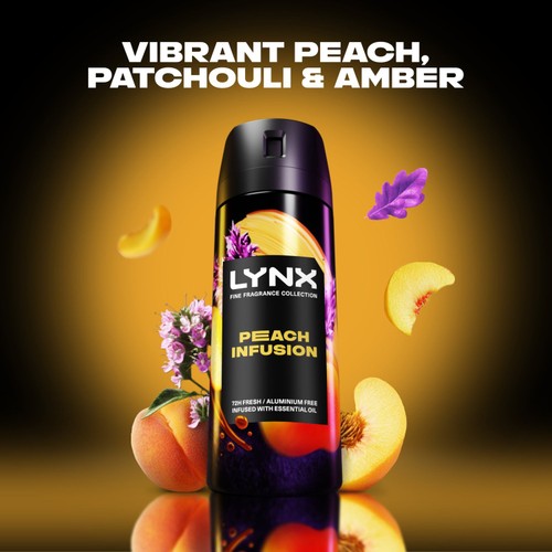 Lynx Peach Infusion Body Spray   150ml thumbnail 2