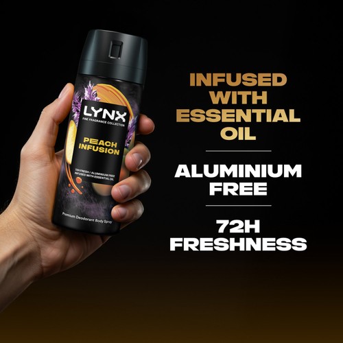 Lynx Peach Infusion Body Spray   150ml thumbnail 3