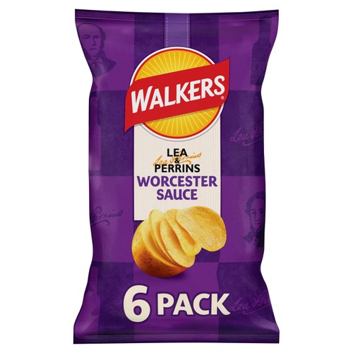 Walkers Worcester Sauce Crisps With Lea And Perrins 6x25g thumbnail 2