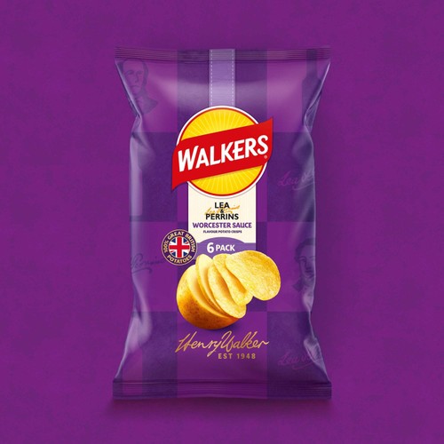 Walkers Worcester Sauce Crisps With Lea And Perrins 6x25g thumbnail 3